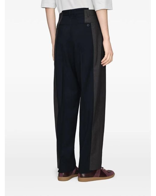 Maison Margiela Blue Spliced Tailored Trousers for men