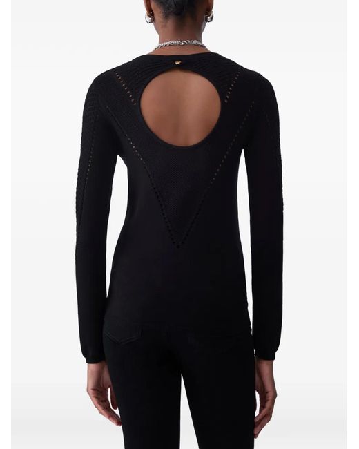 Liu Jo Black Knit Top With Cut-Out