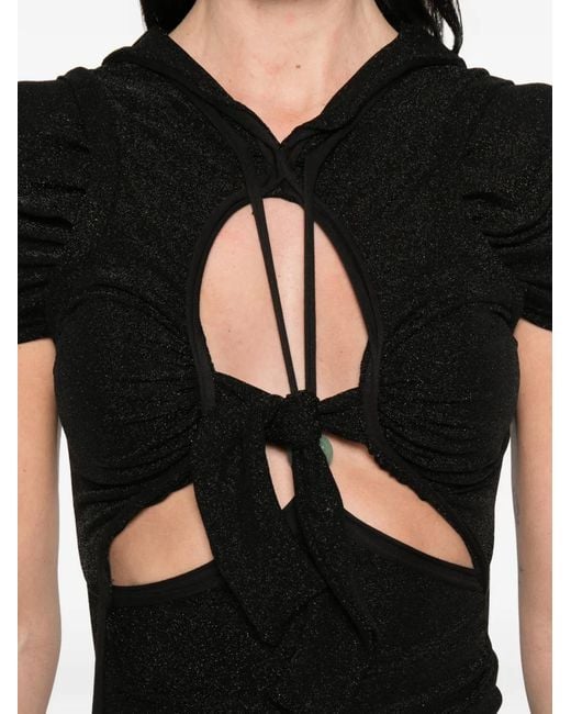 OTTOLINGER Black Tie-Detail Maxi Dress
