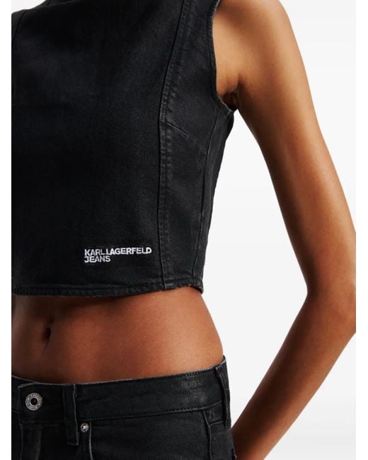 Karl Lagerfeld Black Top Jeans