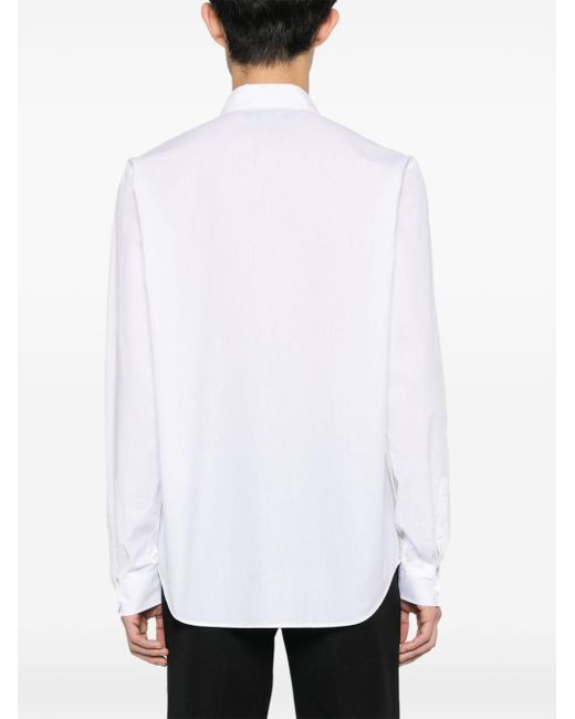 Just Cavalli White Logo-embroidered Shirt for men