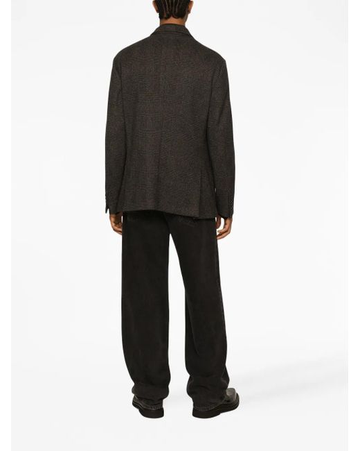 Dolce & Gabbana Black Check Pattern Blazer for men