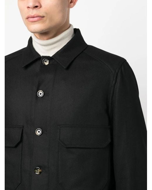 Dell'Oglio Button-Up Overhemd in het Black voor heren