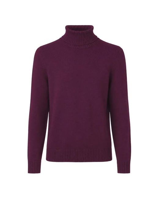 Drumohr Purple Turtleneck Knitted Sweater for men