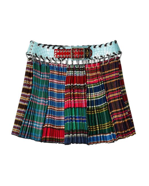 Chopova Lowena Red Remnant Mini Carabiner Skirt