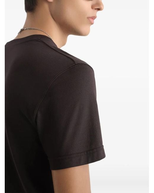 Dolce & Gabbana Black Logo-Patch T-Shirt for men