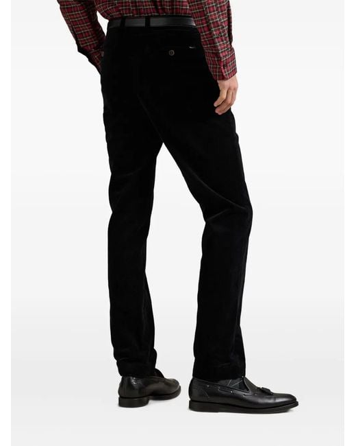 Polo Ralph Lauren Black Corduroy Straight-Leg Trousers for men