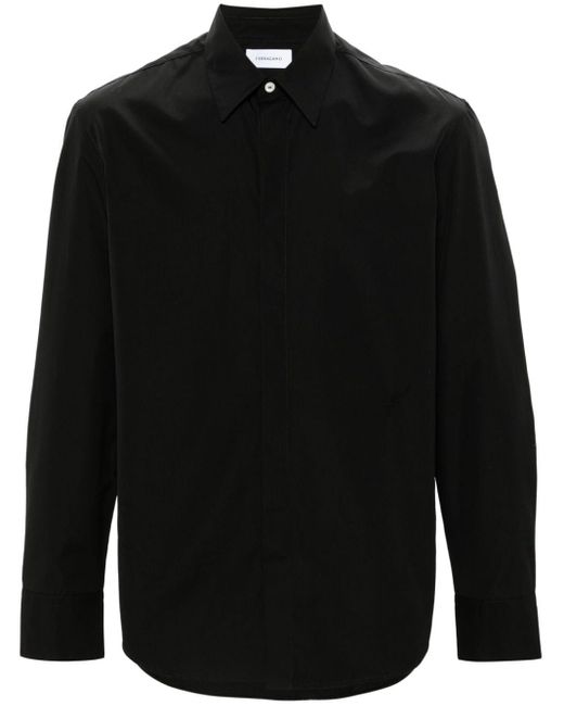 Ferragamo Black Poplin Cotton Shirt for men