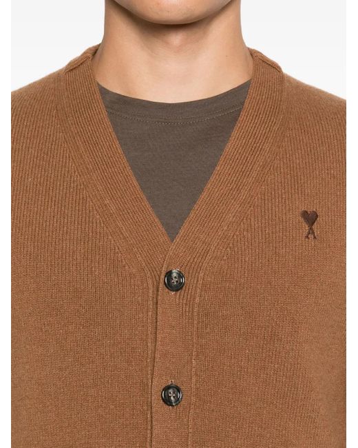 Cardigan Ami De Coeur di AMI in Brown da Uomo