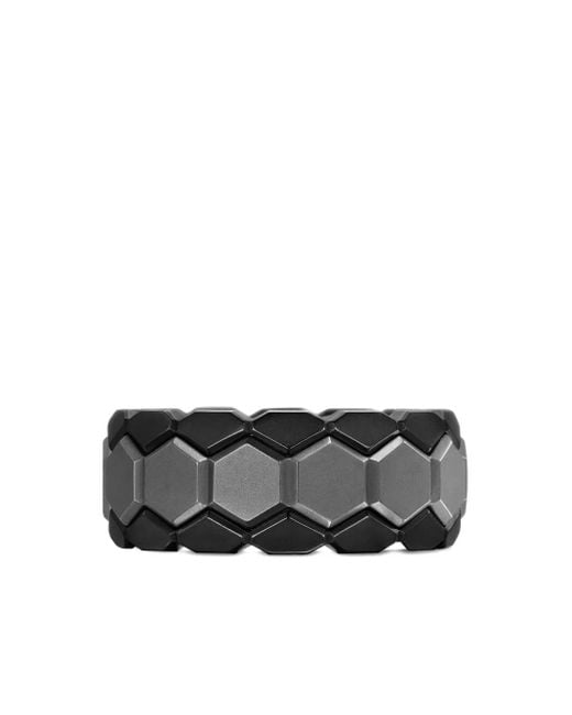 David Yurman Gray Hex Stack Ring for men