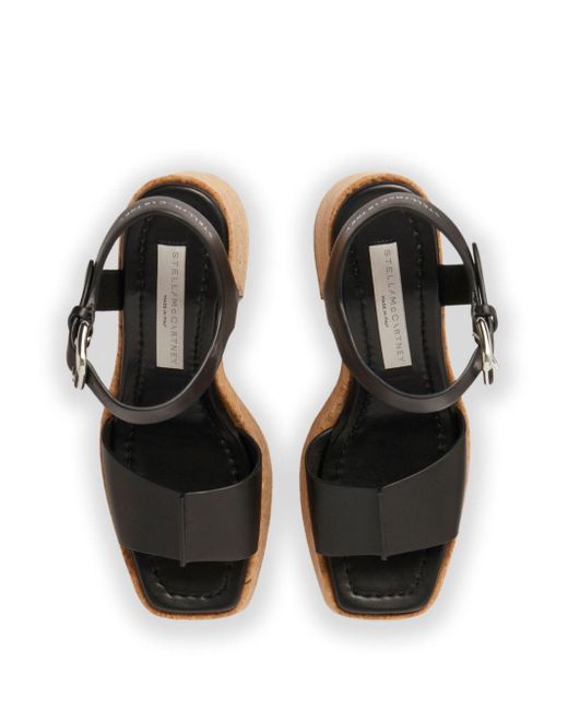 Stella McCartney Black Skyla Cork-platform Sandals
