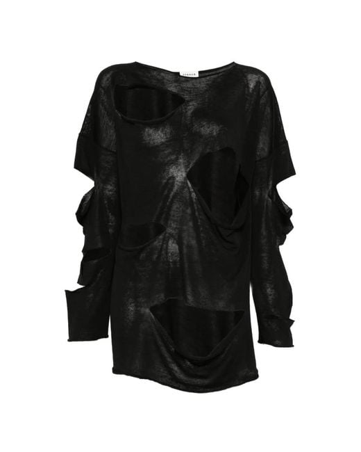 P.A.R.O.S.H. Black Babygirl Cut-Out Sweater