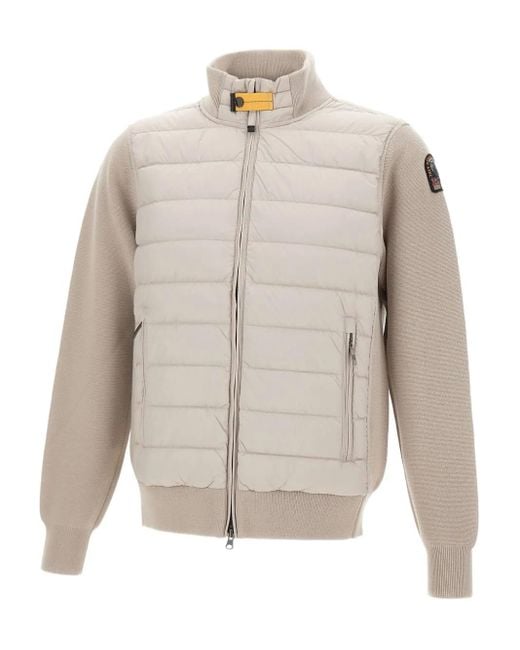 Parajumpers White Zip Pockets Hybrid Sweater for men