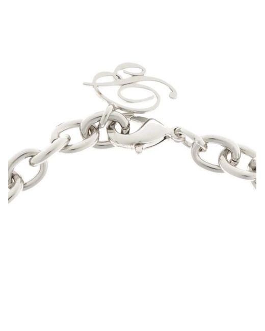 Blumarine White Butterfly Rose Charm Bracelet