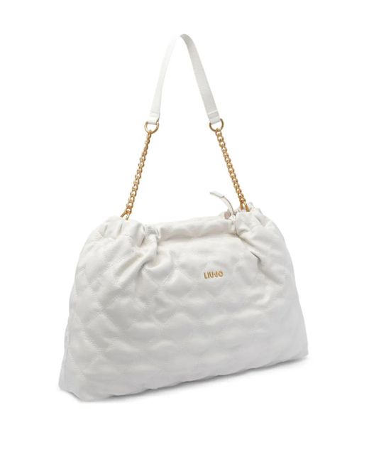 Liu Jo White Quilted Shoulder Bag