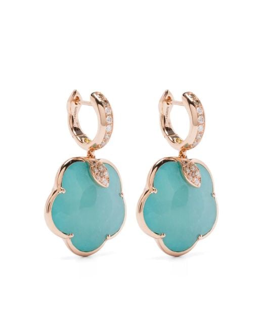 Pasquale Bruni Ton Joli ダイヤモンド ピアス 18kローズゴールド Blue