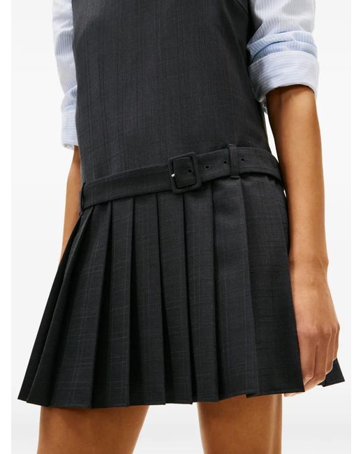 Tommy Hilfiger Black Check Pleated Dress