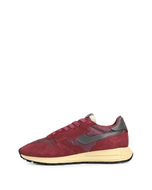 Autry Pink Reelwind Low Suede Sneakers