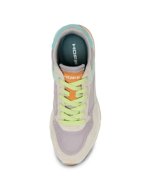 HOFF White City Dopamine Panelled Suede-Trim Sneakers