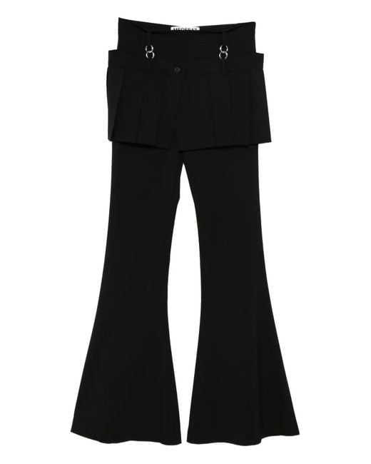 Detachable skirt flared trousers MEDEA de color Black