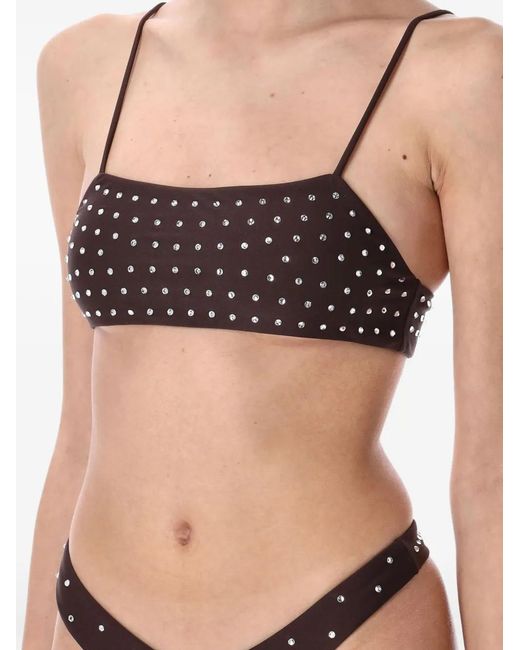 Swim By Di Brown Crystal-Embellished Bikini