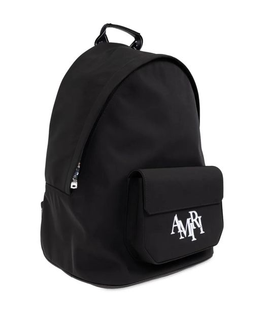 メンズ Amiri ロゴ バックパック Black