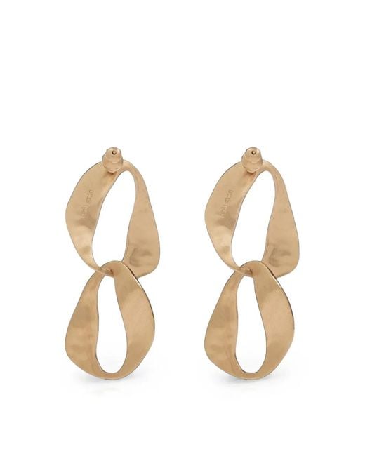 Cult Gaia Brown Rue Mini Drop Earring