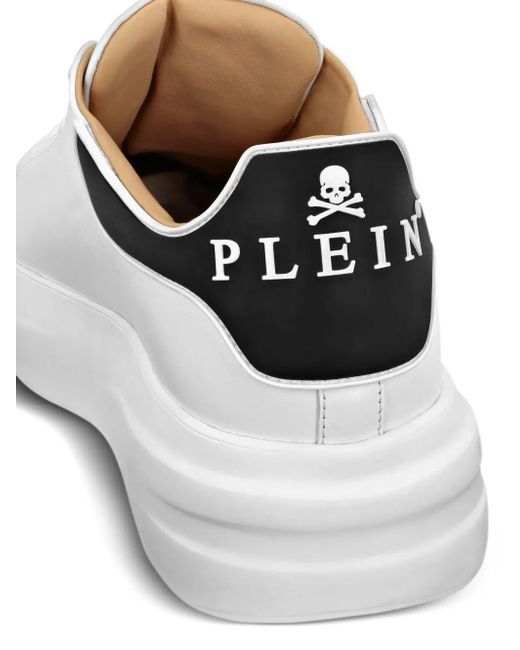 Philipp Plein ローカット レザースニーカー White
