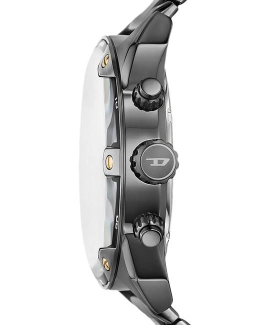 DIESEL Gray Spiked 48Mm Watch for men