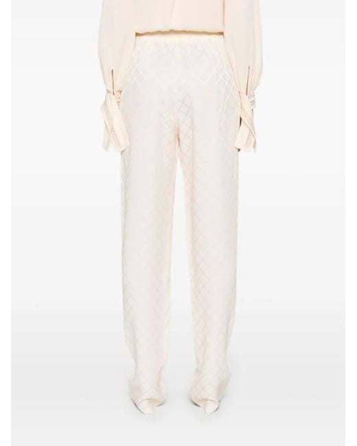 Elisabetta Franchi ジャカード サテンパンツ White