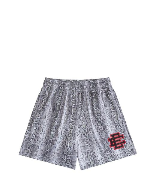 Eric Emanuel White Basic Snakeskin-Print Shorts for men
