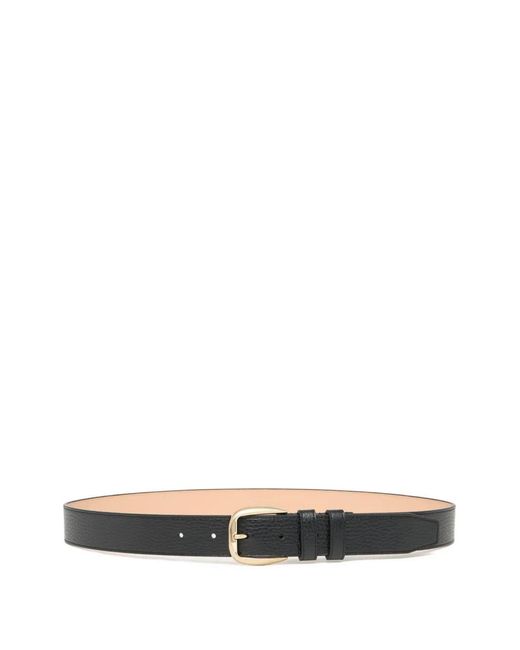 Bally White Grained Leather Belt