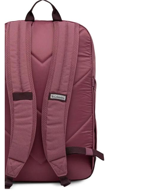 Columbia Purple Logo-Patch Zip-Fastening Backpack