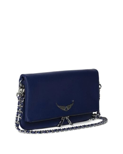 Zadig & Voltaire Blue Rock Clutch Bag