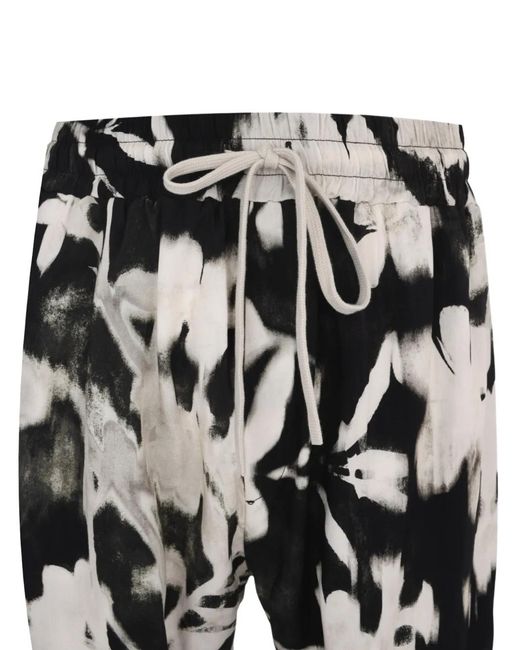 Gaelle Paris Black Patterned Bermuda Shorts for men