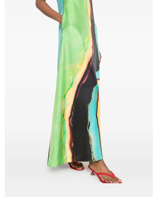Christopher Esber Green Robe-Bustier Longue Aura