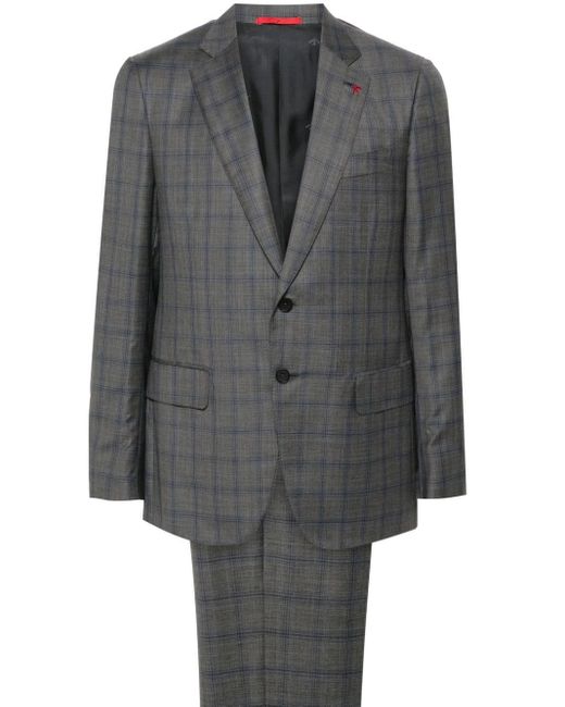 Isaia Gray Single-breasted Suit for men