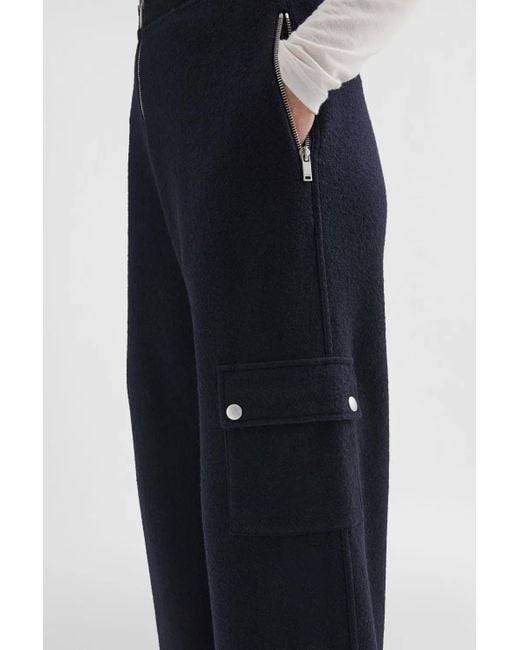 Jil Sander フェルト パンツ Blue