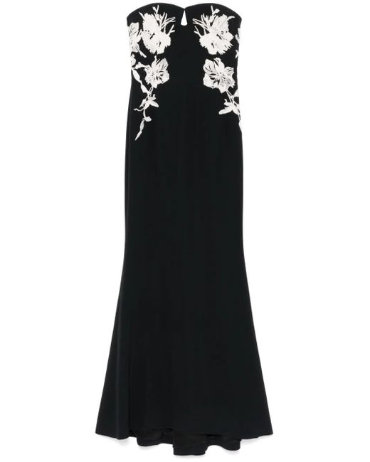 Elie Saab エンブロイダリー ドレス Black