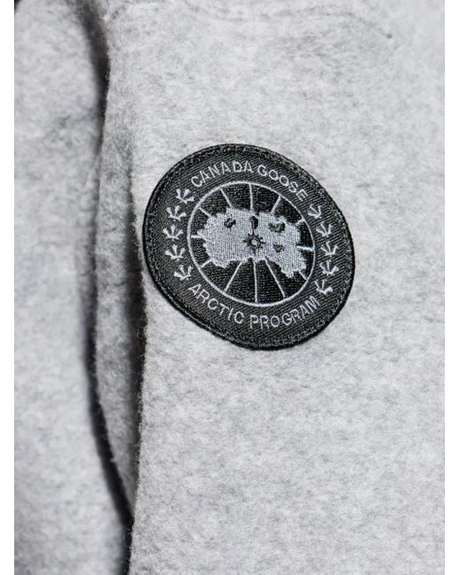 Canada Goose Gray Hooded Wool Jacket for men