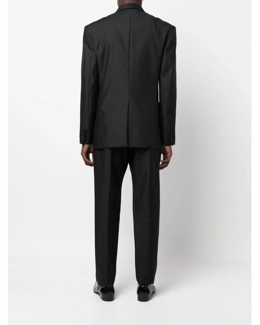 DSquared² Black Double-Breasted Peak-Lapel Suit for men