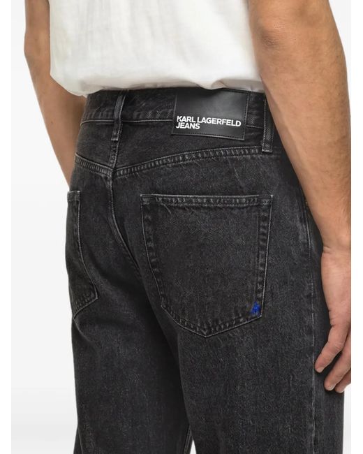 Karl Lagerfeld Black Tapered Jeans for men