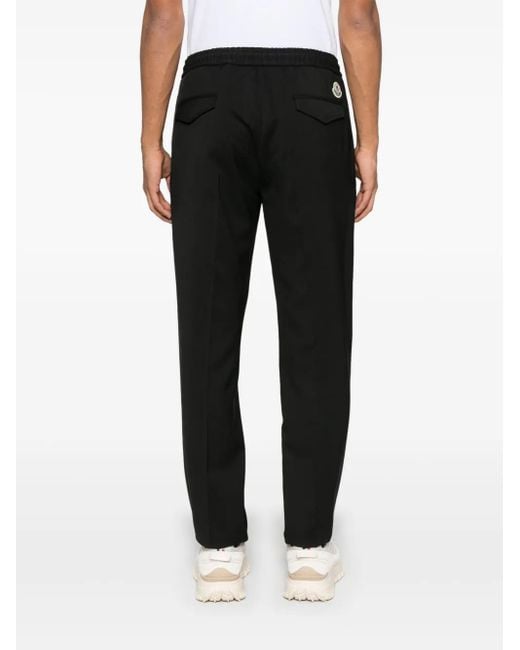 メンズ Moncler ストレート トラックパンツ Black