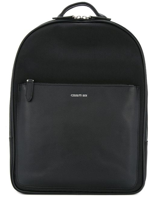 Cerruti 1881 Black Zipped Backpack for men