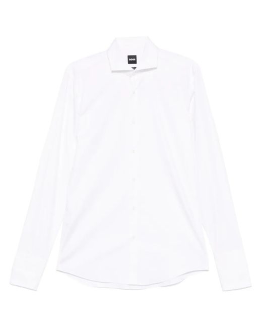 メンズ Boss クラシックカラー シャツ White