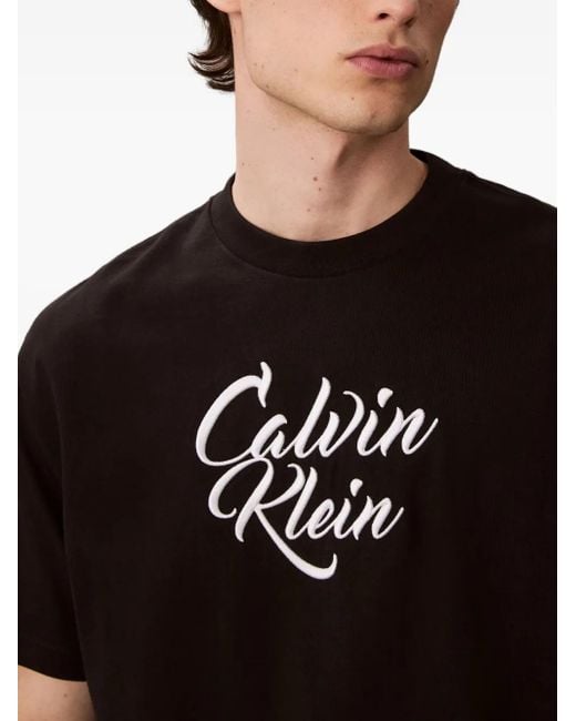 Calvin Klein Black Graphic Relaxed T-Shirt for men