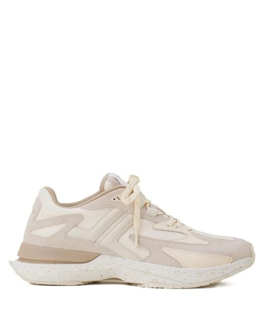 Lanvin White Jla Panelled Lace-Up Sneakers
