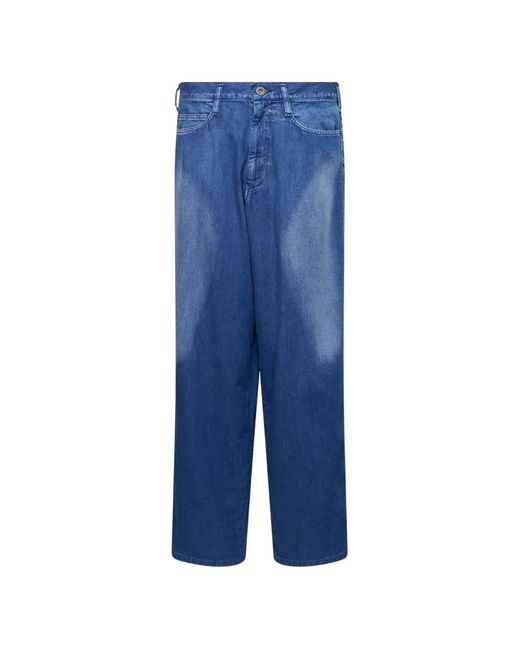 Y's Yohji Yamamoto Blue Jean À Effet Délavé