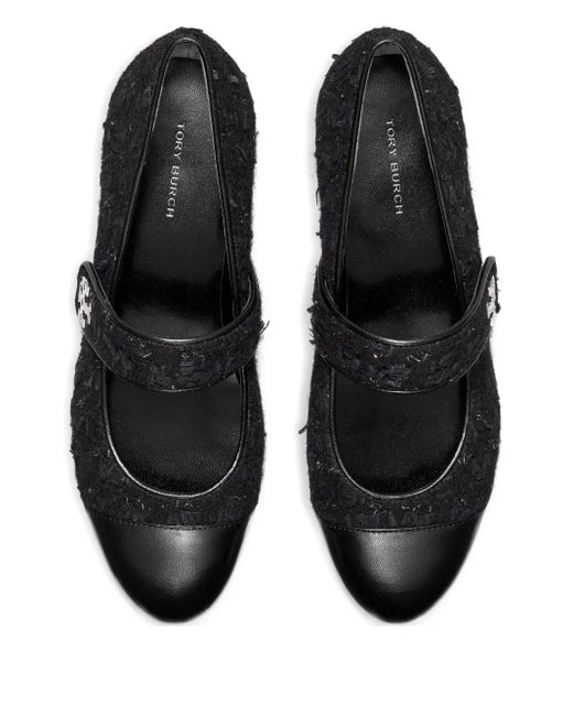 Tory Burch Black Cap-Toe Mary Jane