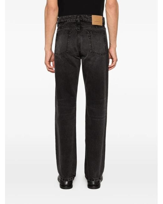 AMI Black Jean À Coupe Droite for men